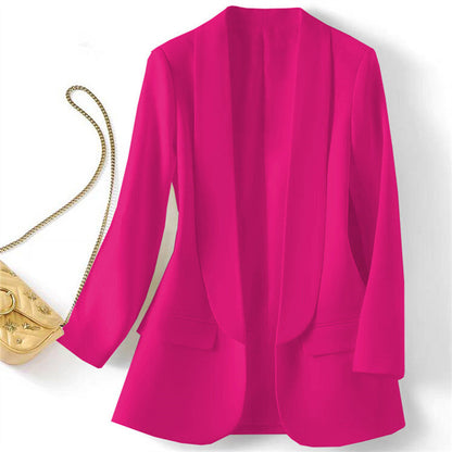 Womens Solid Color Lapel Blazer