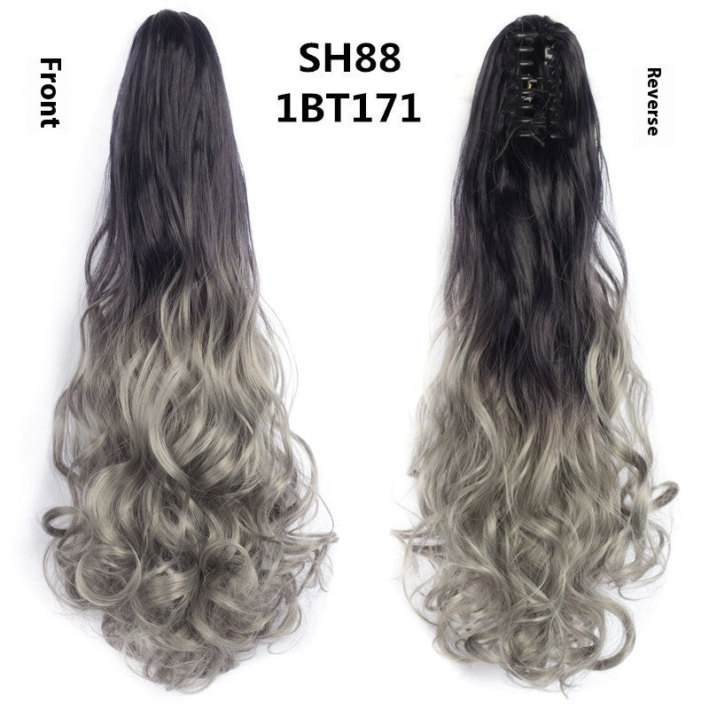 Synthetic Colorful Long Curly Hair Clip Ponytail