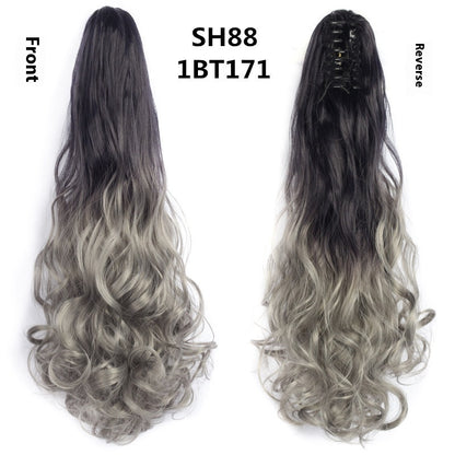 Synthetic Colorful Long Curly Hair Clip Ponytail