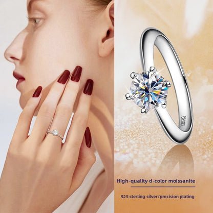 Classic Six-Claw Moissanite Ring
