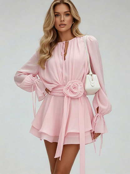 Elegant Chiffon Floral Dress