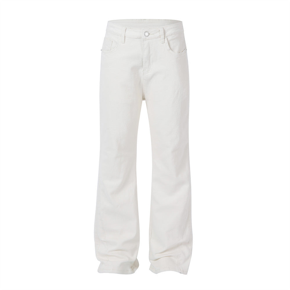 Heren losse wijde jeans met uitlopende pijpen