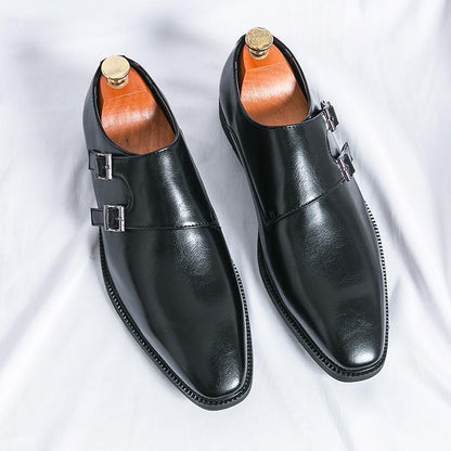 Classic Buckle Leather Formal Shoes for Men