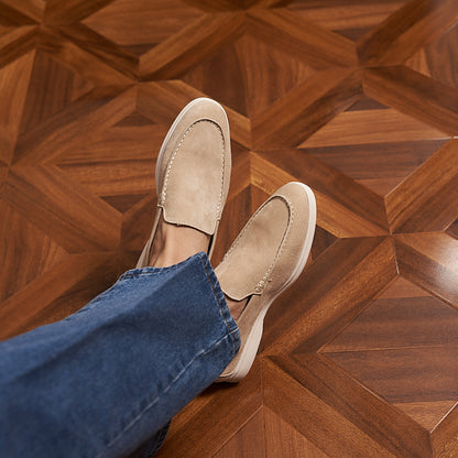 Klassieke vintage leren herenloafers