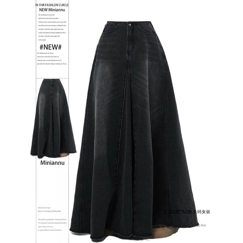 Vintage Denim A-Line Skirt