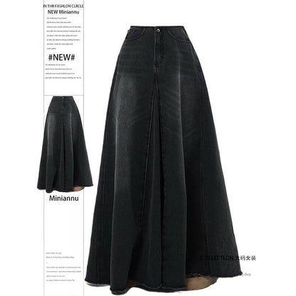 Vintage Denim A-Line Skirt