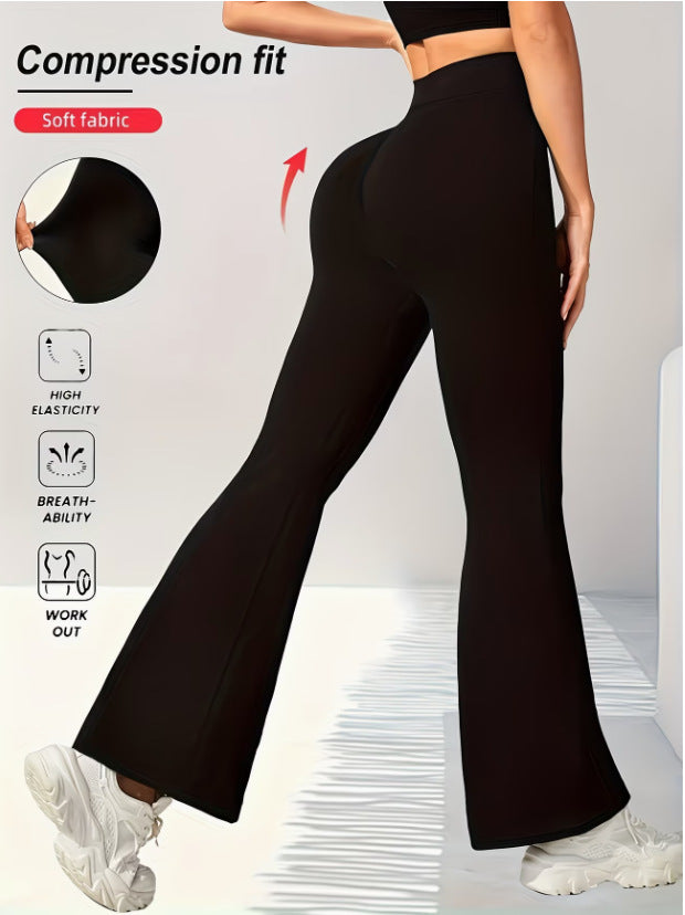 Womens High Waisted Micro Flare Pants