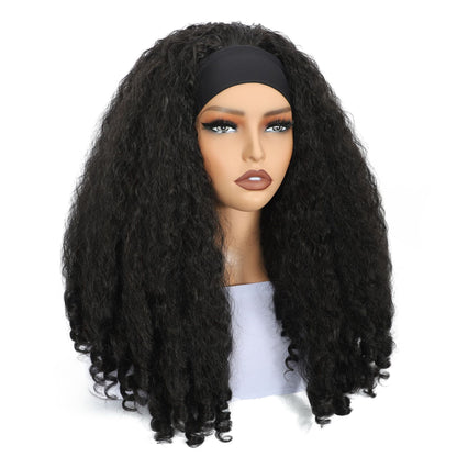 Long curly hair half head cover