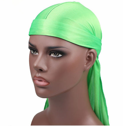 Silk satin long braided hair pirate hat
