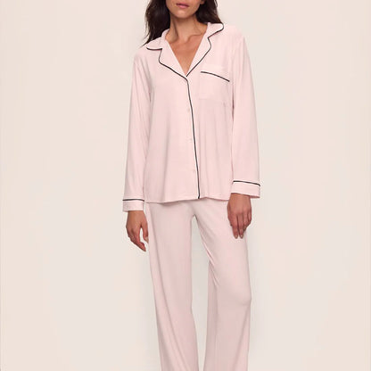 Women's Cotton Lapel Pajama Set