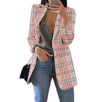 Geruite casual blazer