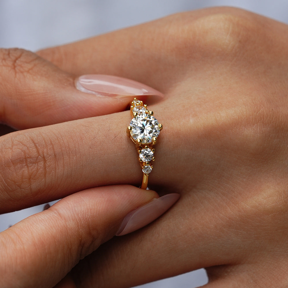 Ring van sterling zilver (S925) met edelsteen