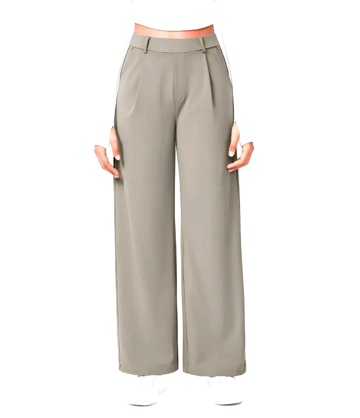 Women's High-Waist Straight-Leg Pocket Casual Outdoor Trousers