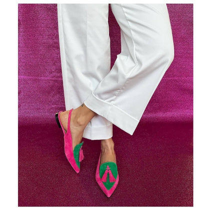 Womens Pointed Toe Tassel Sandals