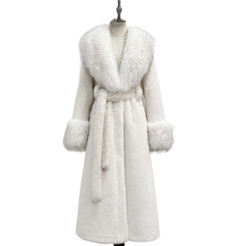 Elegant Socialite Eco-friendly Fur Coat