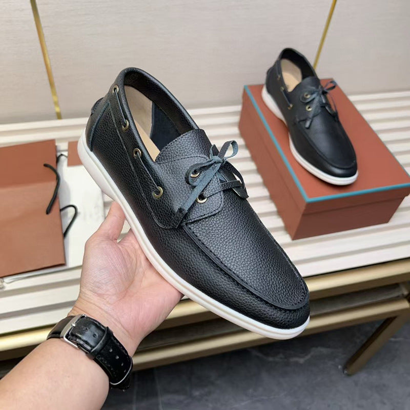 Casual Leather Shoes Simple All-match Fashion Men's Leather Loafers