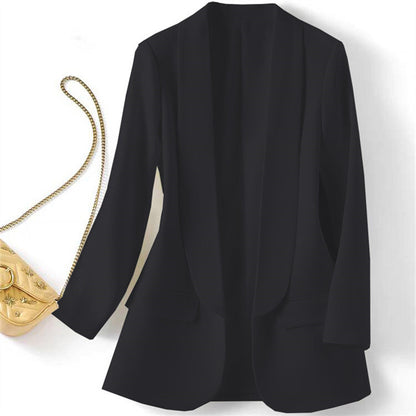 Womens Solid Color Lapel Blazer
