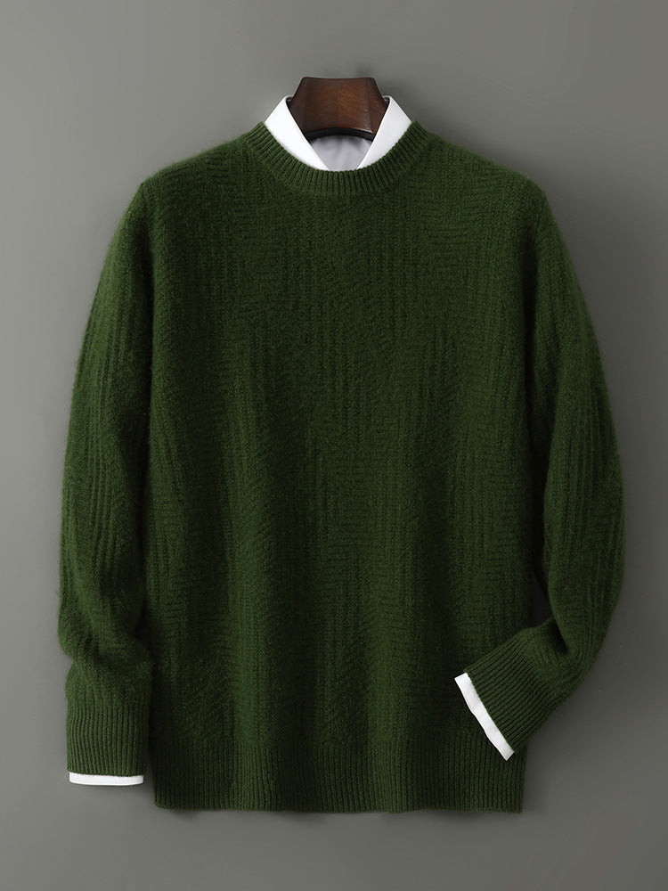 Merino Wool Jacquard Sweater Men