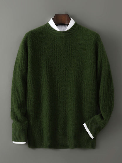 Merino Wool Jacquard Sweater Men