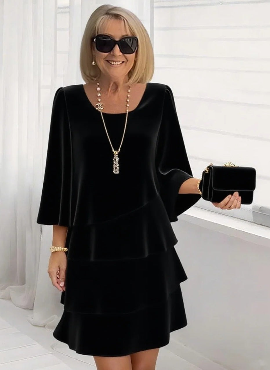 Loose Slimming Round Neck Dress