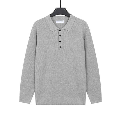 Mens Classic Polo Neck Knit Sweater
