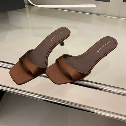 French-style women's open-toe slippers