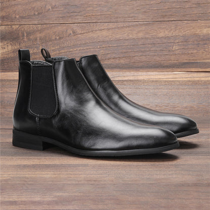 Klassieke Chelsea boots voor heren met houten hak