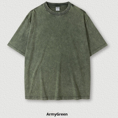 Washed Round Neck Short Sleeve Batik Children's T-shirt