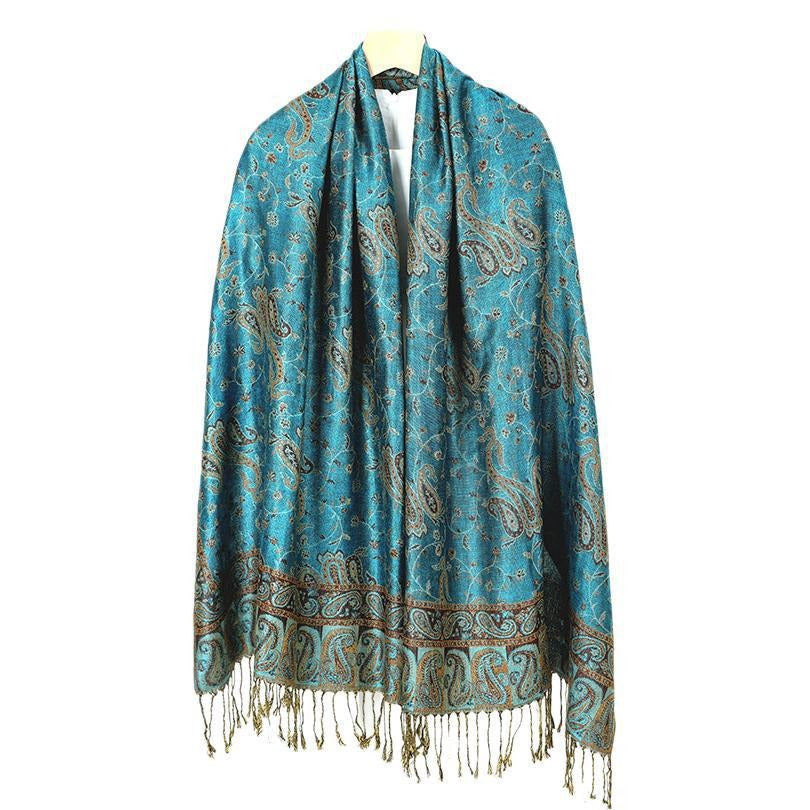 Women's Jacquard Imitation Cashmere Shawl Wrap Long Scarf