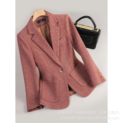 Long Sleeve Womens Blazer with Waist Cinching