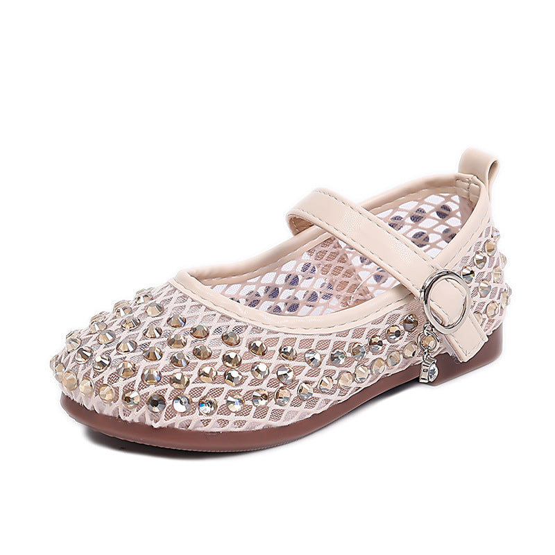 Girls Rhinestone Princess Shoes