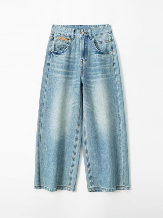 Casual cropped jeans van Tencel