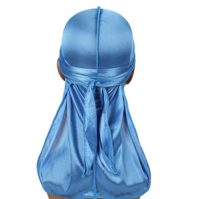 Silk satin long braided hair pirate hat
