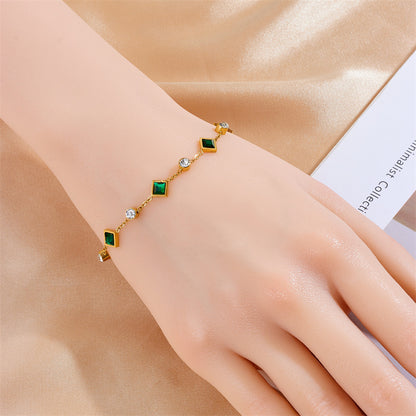 Vintage Tree of Life Diamond-Encrusted Titanium Steel Bracelet Necklace