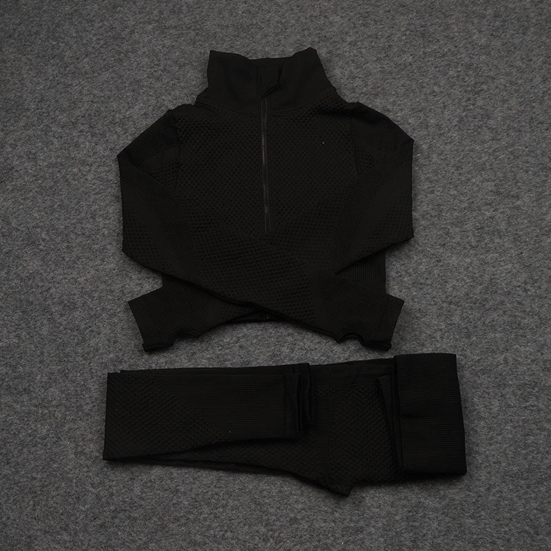 Tweedelige Of Driedelige Stretch Fitnessbroek Sport Yogapak