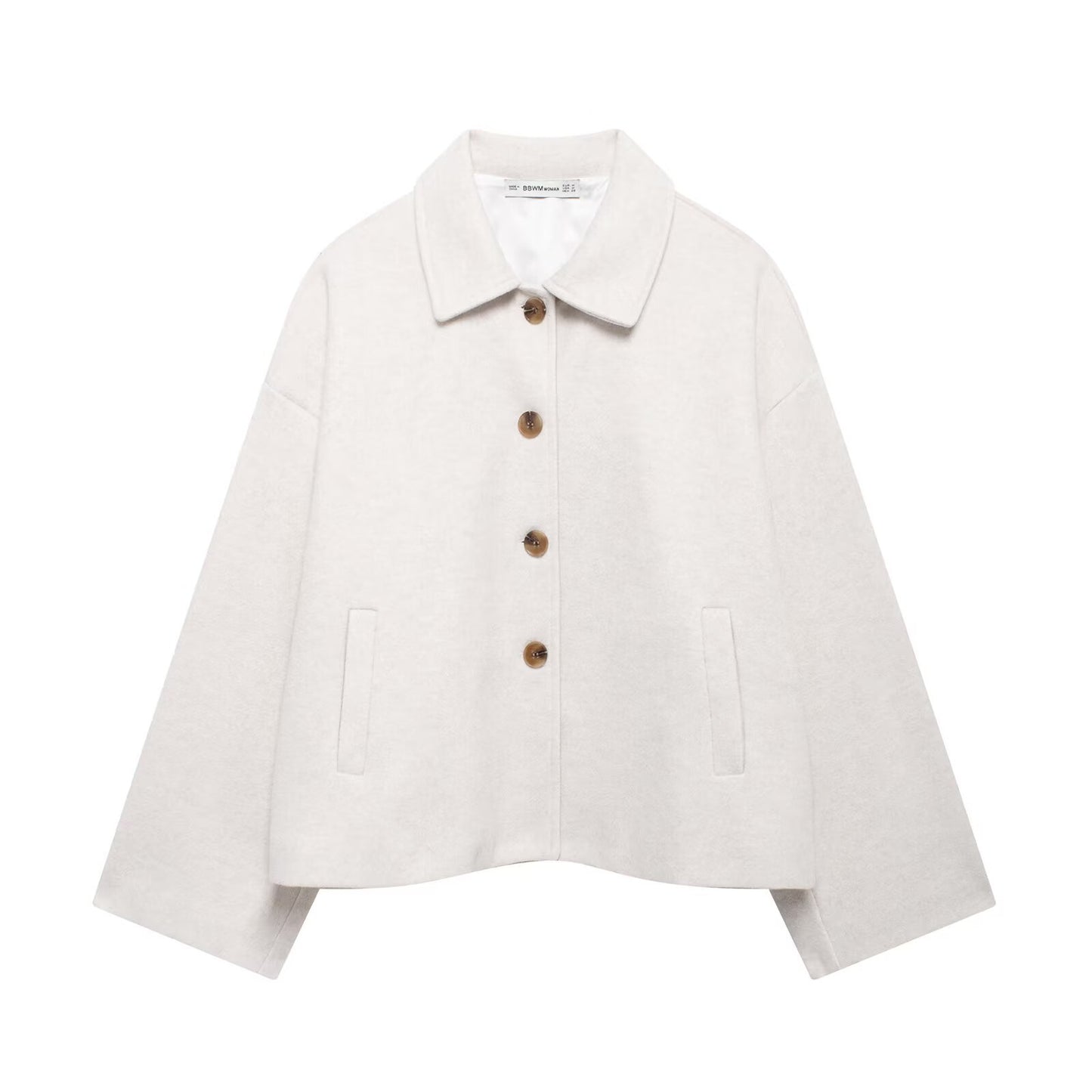 Women's Lapel Collar Wool Blend Jacket