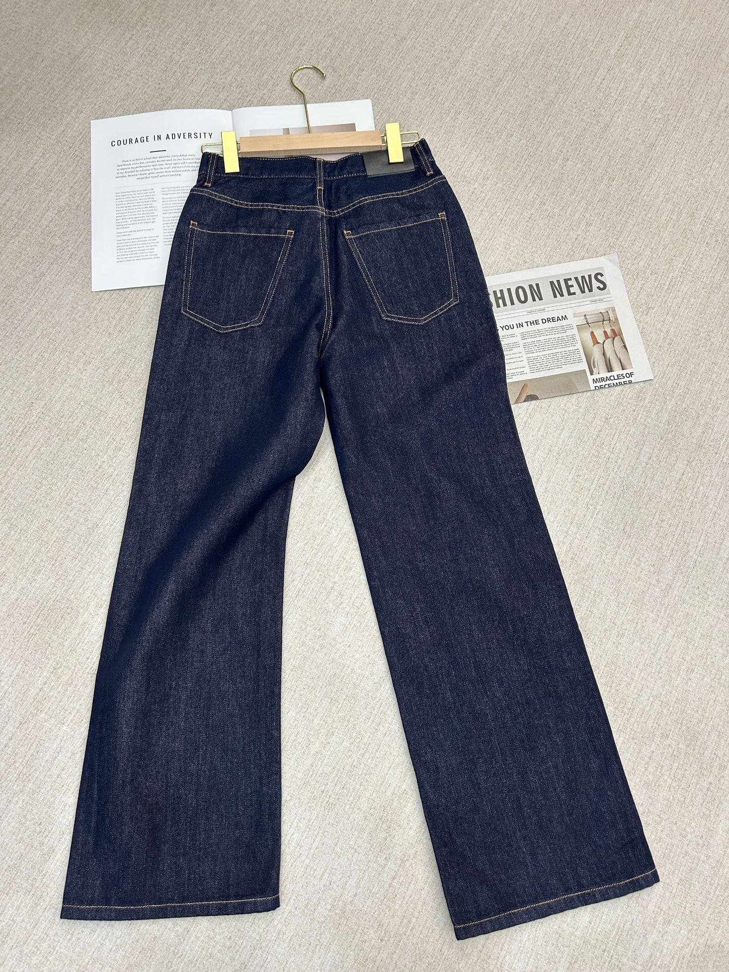 Casual High-Waisted Wide-Leg Jeans
