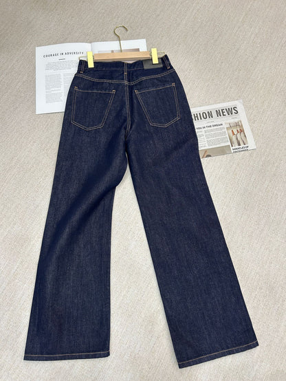 Casual High-Waisted Wide-Leg Jeans