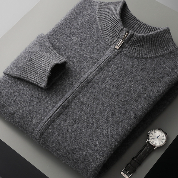 Men's knitted sweater coat