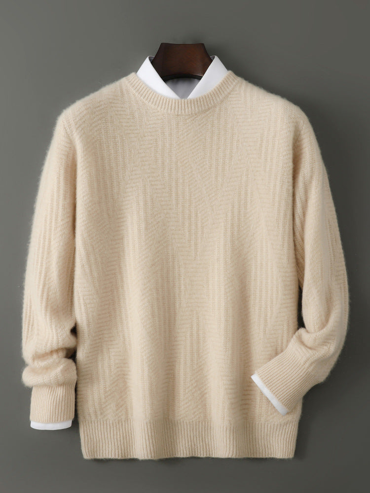 Merino Wool Jacquard Sweater Men
