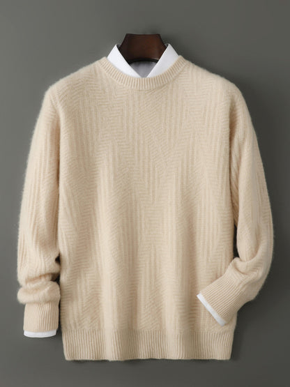 Merino Wool Jacquard Sweater Men