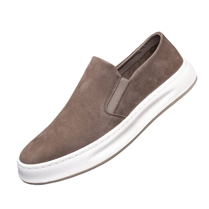 Men Casual Breathable Slip-On Loafers Solid Color Flat Sneakers