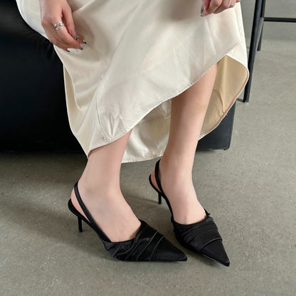 Stiletto-heel closed-toe sandals