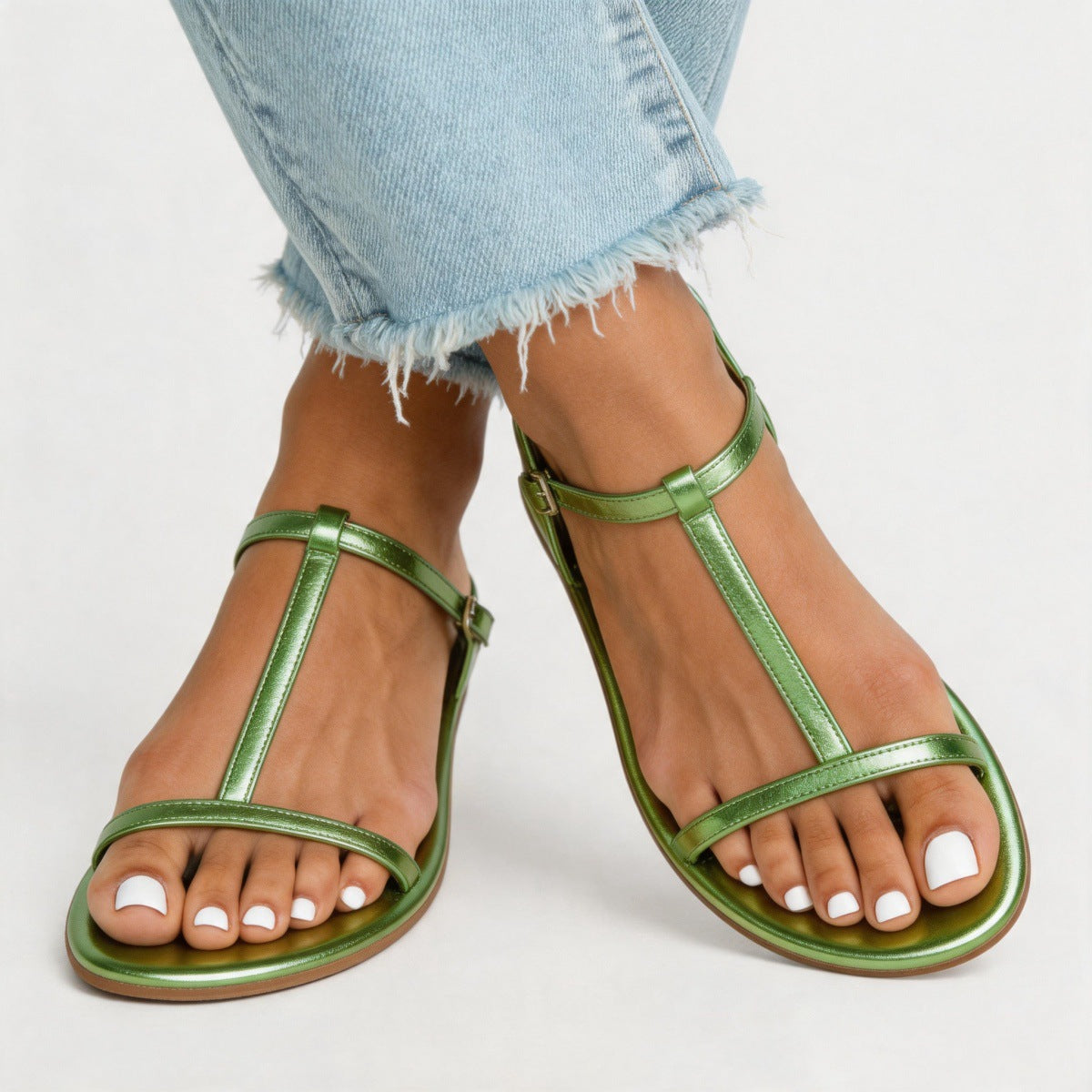Women's Chunky Heel Roman Sandals