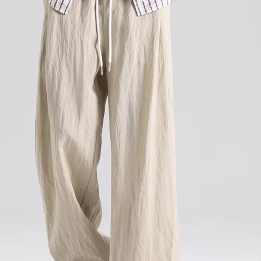 Men's Linen Blend Casual Straight Leg Pants