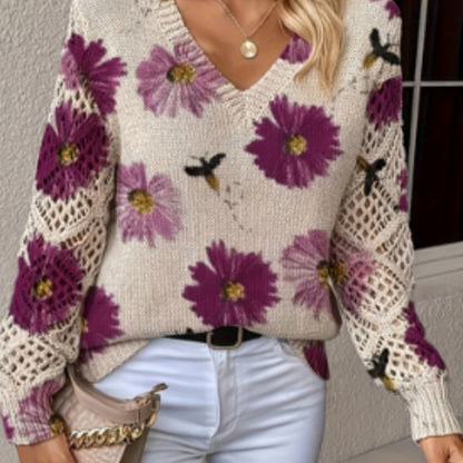 Bedrukte casual trui