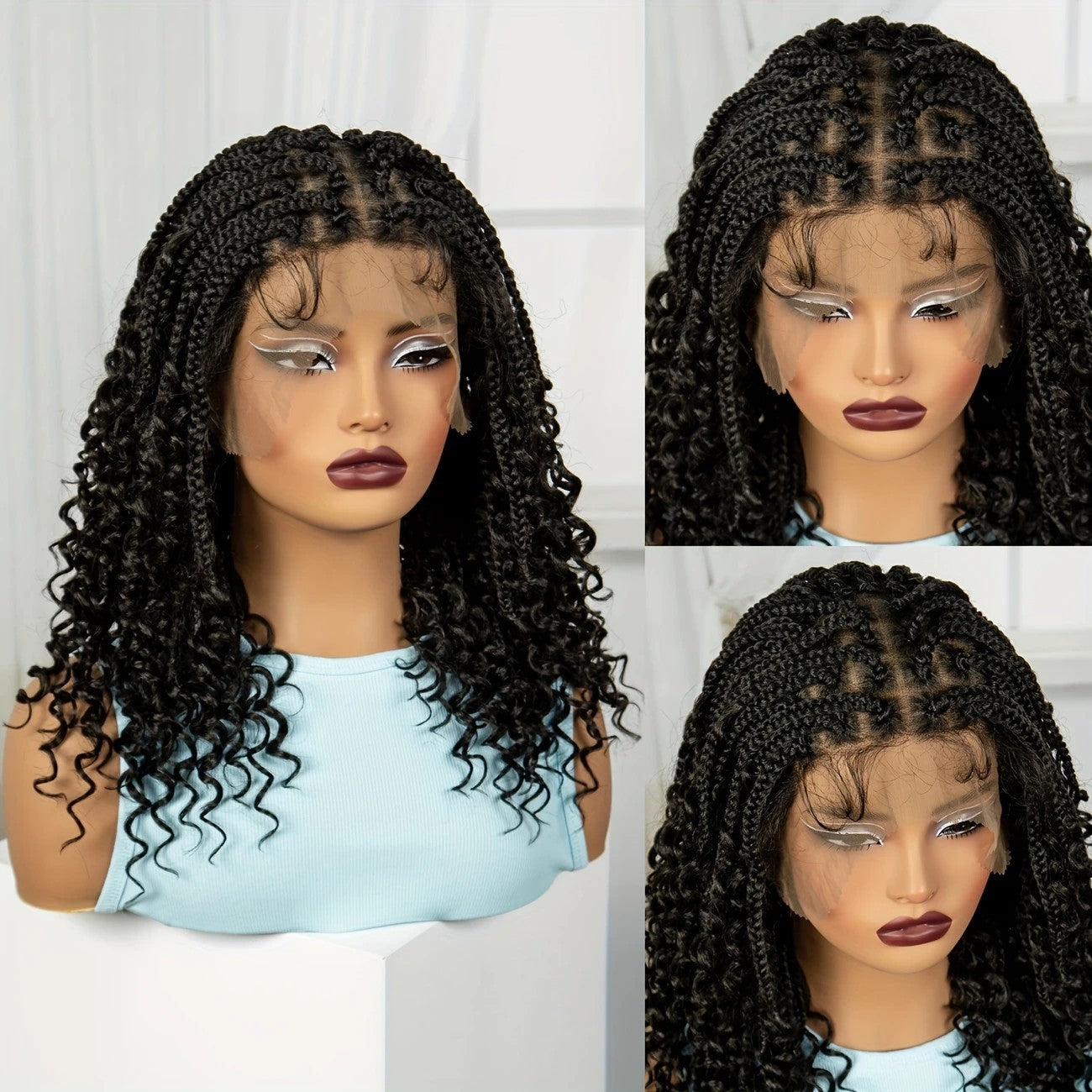 Gevlochten fly full lace synthetische wig