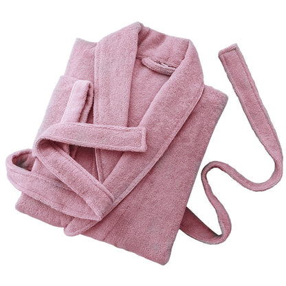 Winter thick pure cotton bathrobe