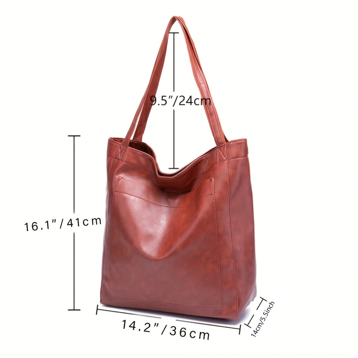Hand-Held Shoulder Retro Oil Wax Leather Bag
