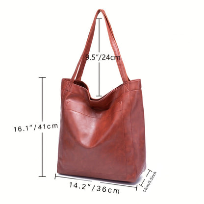 Hand-Held Shoulder Retro Oil Wax Leather Bag